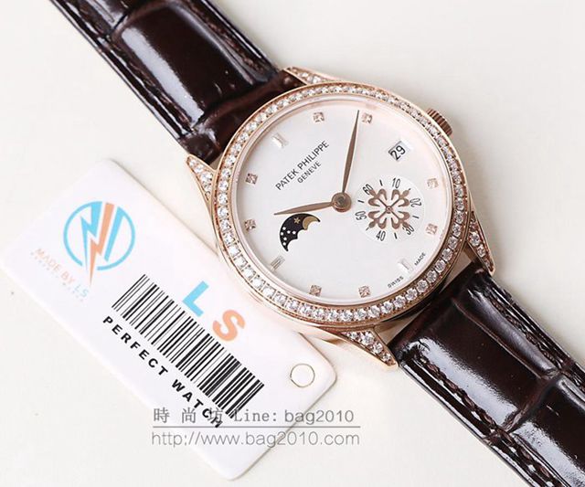PATEK PHILIPPE手錶 2019最新款情侶對表 百達翡麗月相系列 百達翡麗高端情侶腕表  hds1418